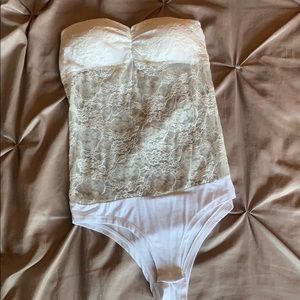 White lace bodysuit